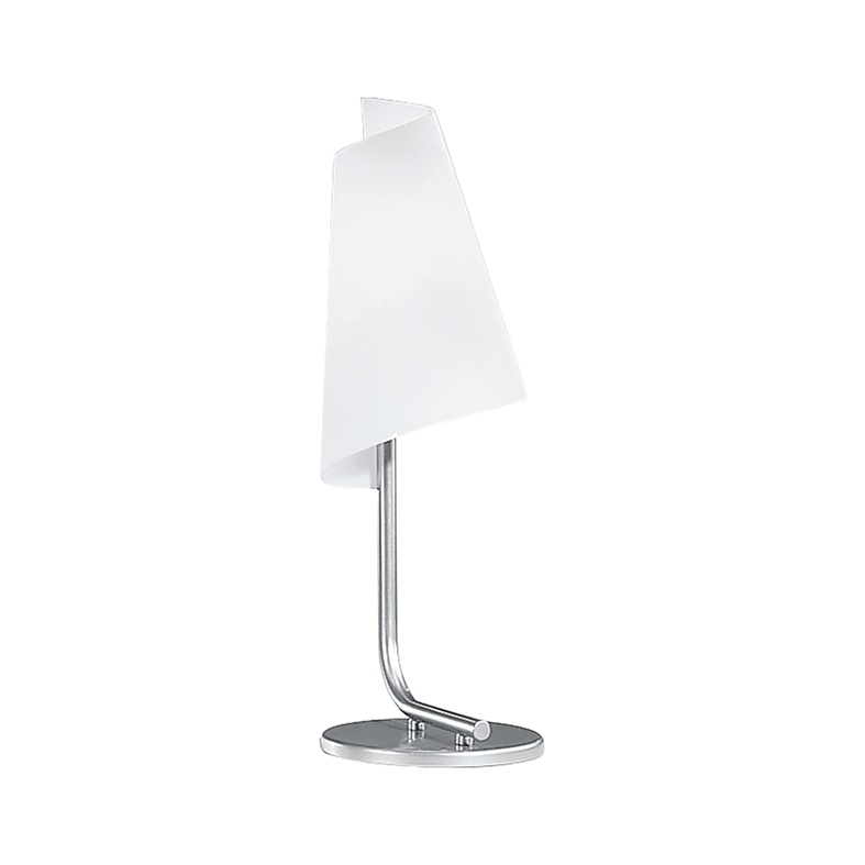 Lampada versatile metallo anodizzato vetro soffiato bianco attacco E14 E27 LED tavolo parete sospensione terra