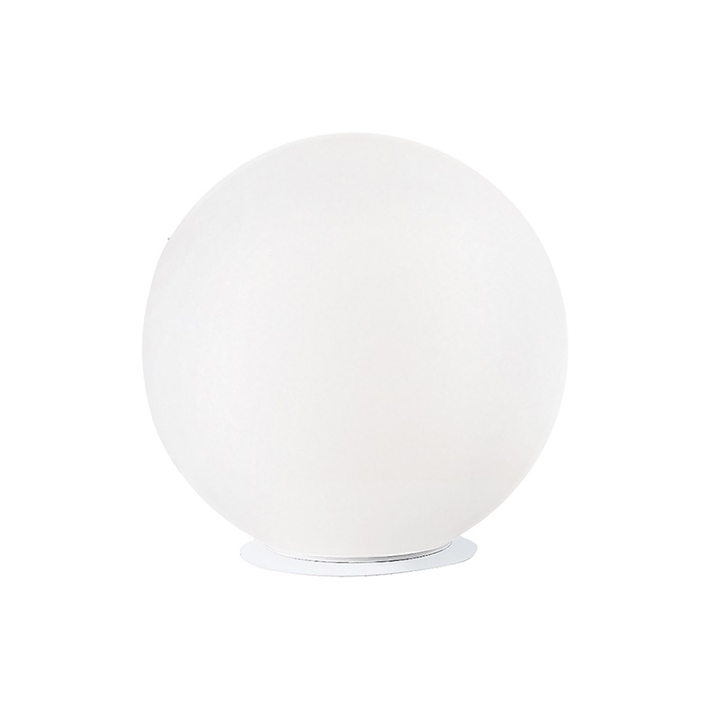 Lampada da tavolo bianca vetro satinato E27 20cm illuminazione interna design moderno