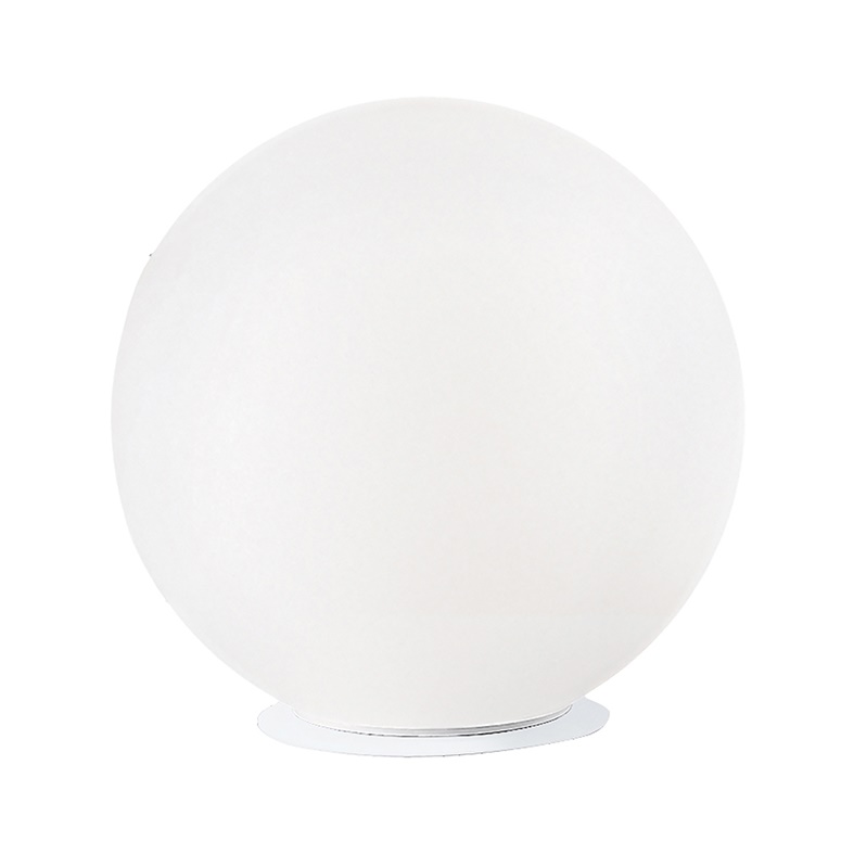 Lampada da tavolo bianca vetro satinato E27 40 cm illuminazione interna design moderno