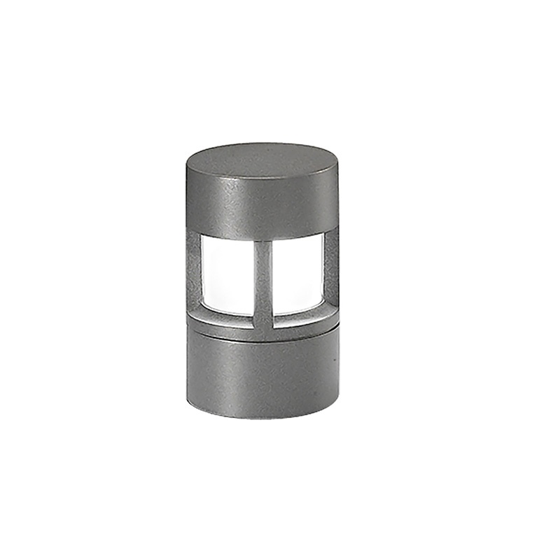 Bollard antracite compatto E27 IP65 20 cm per illuminazione esterni giardini vialetti