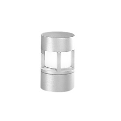 Bollard esterno grigio 20 cm IP65 attacco E27 per illuminazione giardini vialetti