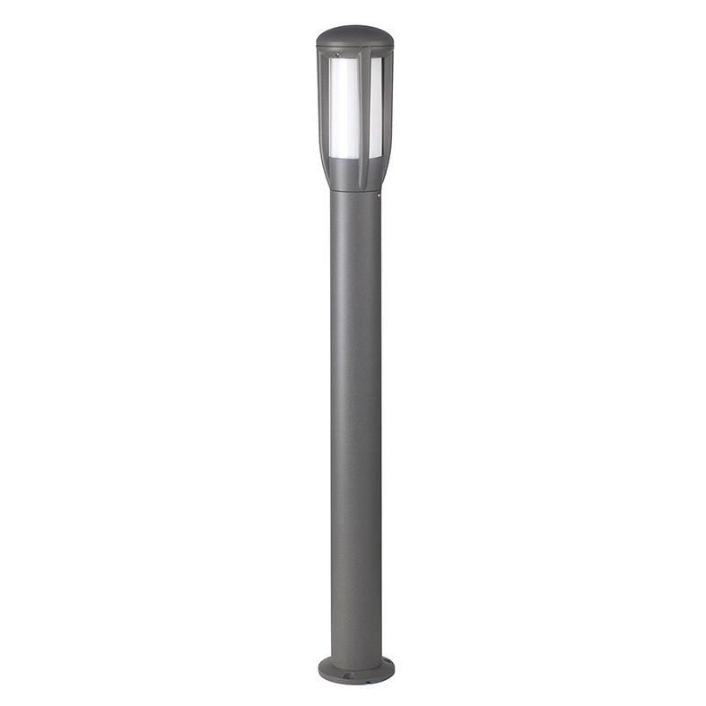 Bollard esterno antracite IP65 attacco E27 struttura alluminio resistente UV e corrosione