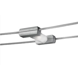 Sistema a tesata grigio con cavi 160mm, LED integrati e attacchi GU10 R7s E27, orientabile doppio asse, per installazioni rapide e personalizzate, uso interno