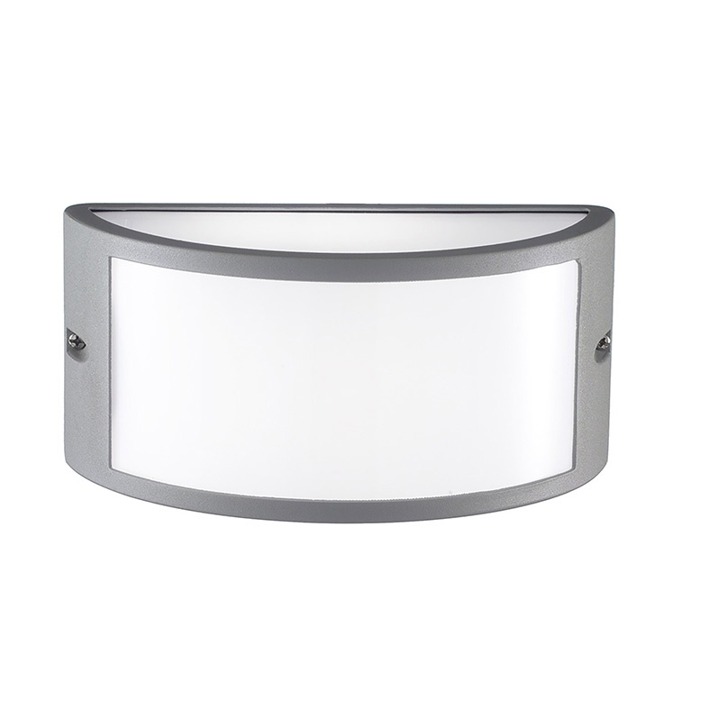 Apparecchio parete esterno IP54 grigio E27 alluminio verniciato resistente UV