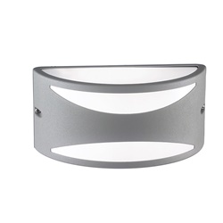 Apparecchio parete esterno IP54 grigio E27 alluminio resistente LED compatibile
