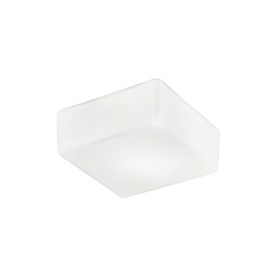 Applique plafoniera quadrata vetro satinato E27 20cm illuminazione interni residenziali e commerciali