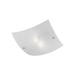 Plafoniera vetro serigrafato E27 metallo cromato design moderno interni