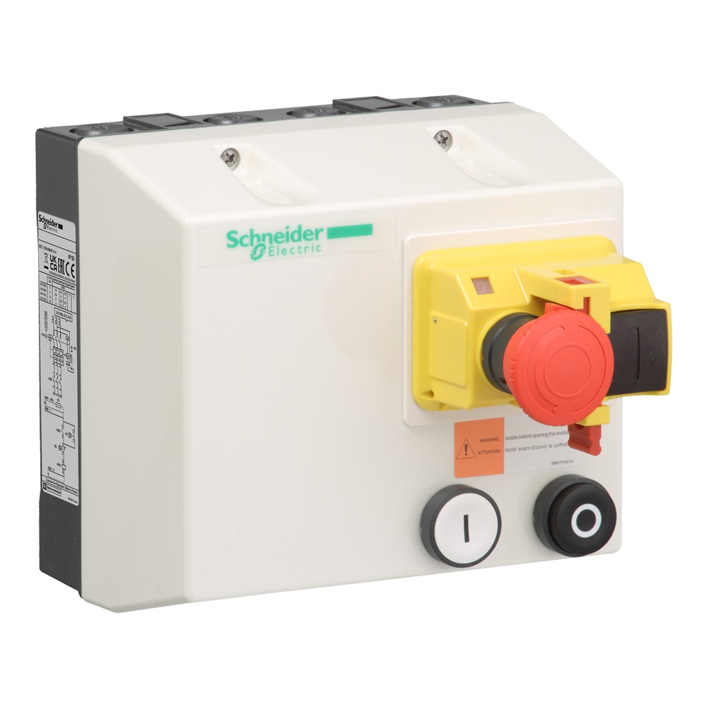 Starter DOL Automatico Schneider Electric LJ7K06Q706, 3P, 0,55 kW, 400 V c.a. serie LJ7, IP657, 165 x 175 x 177mm
