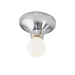 Plafoniera Cromata E27 15cm IP20 Lampada Soffitto Parete Alluminio Personalizzabile