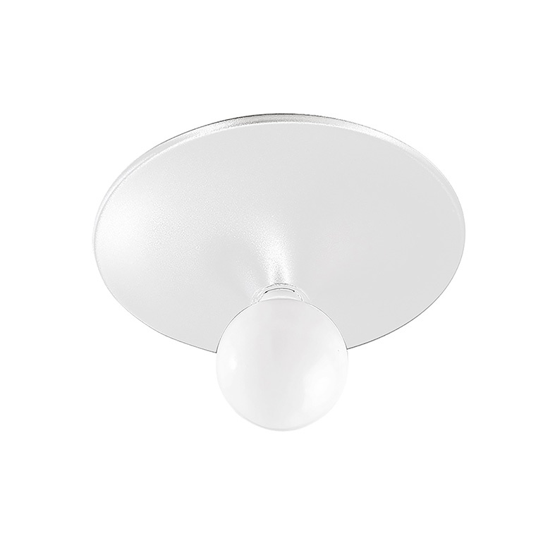Plafoniera bianca E27 IP20 25 cm alluminio luce interna residenziale commerciale