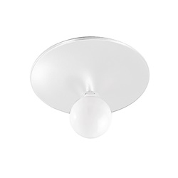 Plafoniera bianca E27 IP20 25 cm alluminio luce interna residenziale commerciale
