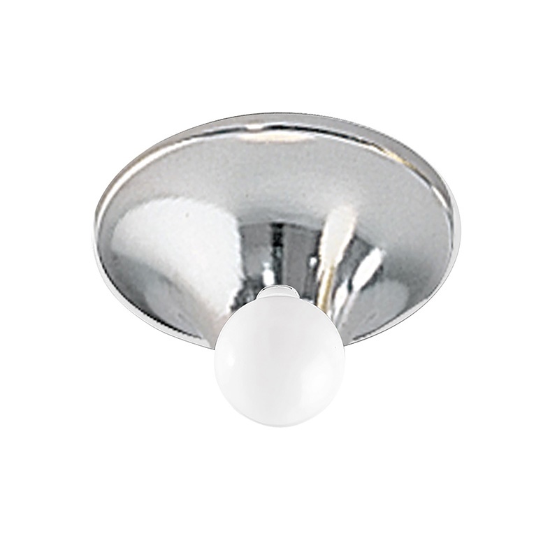Plafoniera cromata 25 cm attacco E27 IP20 per ambienti interni design essenziale