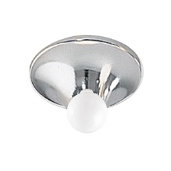 Plafoniera cromata 25 cm attacco E27 IP20 per ambienti interni design essenziale