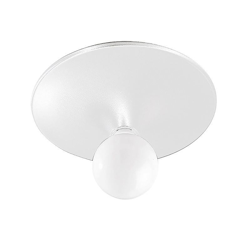 Plafoniera bianca E27 35 cm IP20 lampada soffitto parete alluminio design semplice