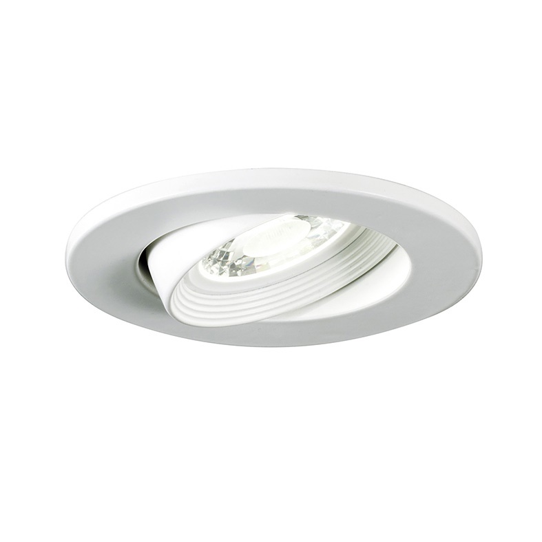 Downlight LED 9W bianco orientabile incasso interno IP20 3000K CRI80