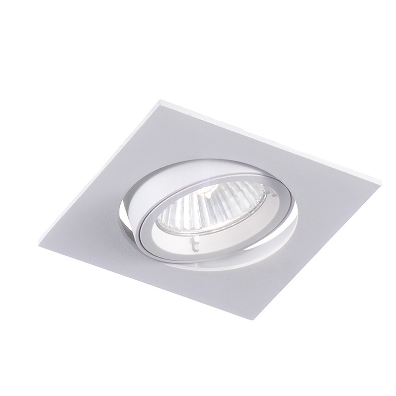 Downlight incasso bianco GU10 IP20 per illuminazione interna direzionale ambienti residenziali e commerciali