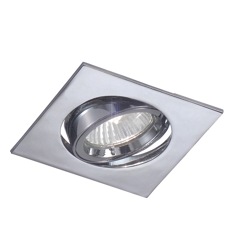 Downlight incasso metallo cromato GU10 IP20 illuminazione interna direzionabile