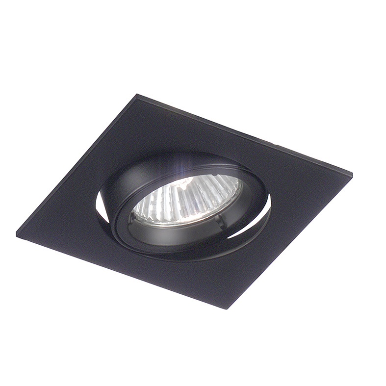 Downlight nero incasso GU10 IP20 metallo design moderno per interni residenziali e commerciali