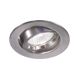 Downlight incasso nichel opaco orientabile GU10 IP20 per illuminazione interna accentuazione ambienti residenziali e commerciali