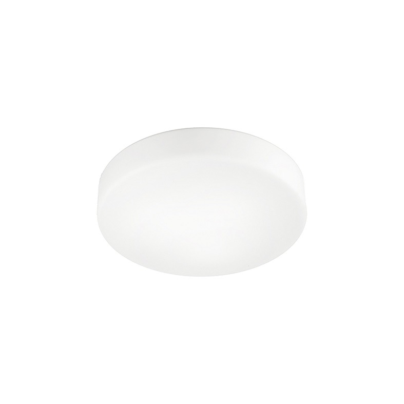Applique plafoniera tonda vetro satinato E27 30cm illuminazione interna versatile