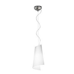 Lampada sospensione metallo anodizzato vetro bianco acidato attacco E27 IP20