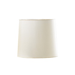 Paralume tessuto Shantung avorio filo oro attacco E27 350mm design elegante interni