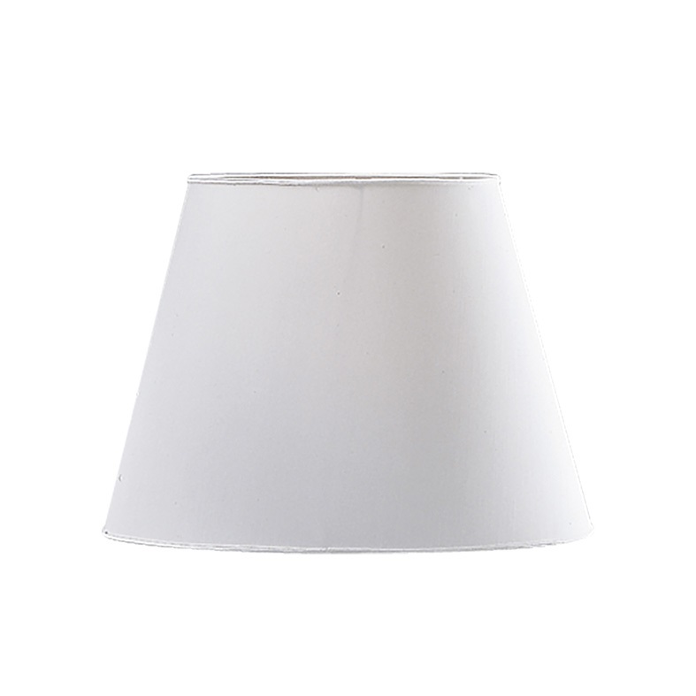 Paralume tessuto Shantung bianco attacco E27 500mm luce morbida per interni