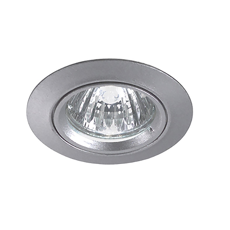 Downlight tondo grigio incasso GU10 IP20 per illuminazione interna ambienti asciutti