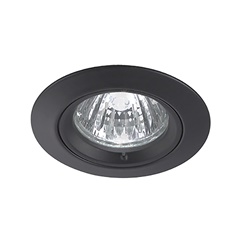 Downlight tondo nero incasso GU10 IP20 illuminazione direzionata interni residenziali commerciali