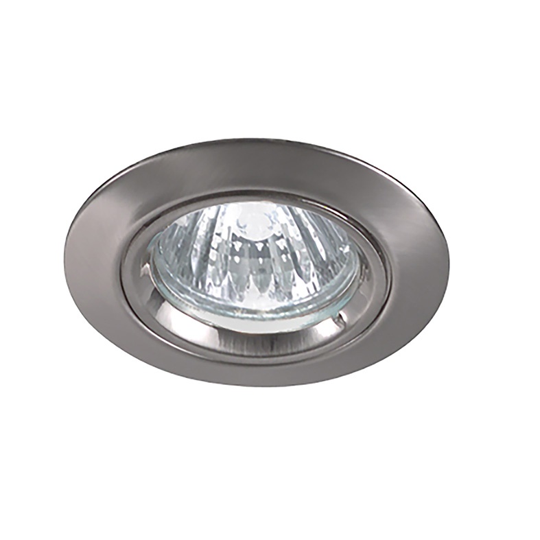 Downlight tondo nichel opaco GU10 incasso illuminazione residenziale commerciale