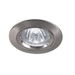Downlight tondo nichel opaco GU10 incasso illuminazione residenziale commerciale