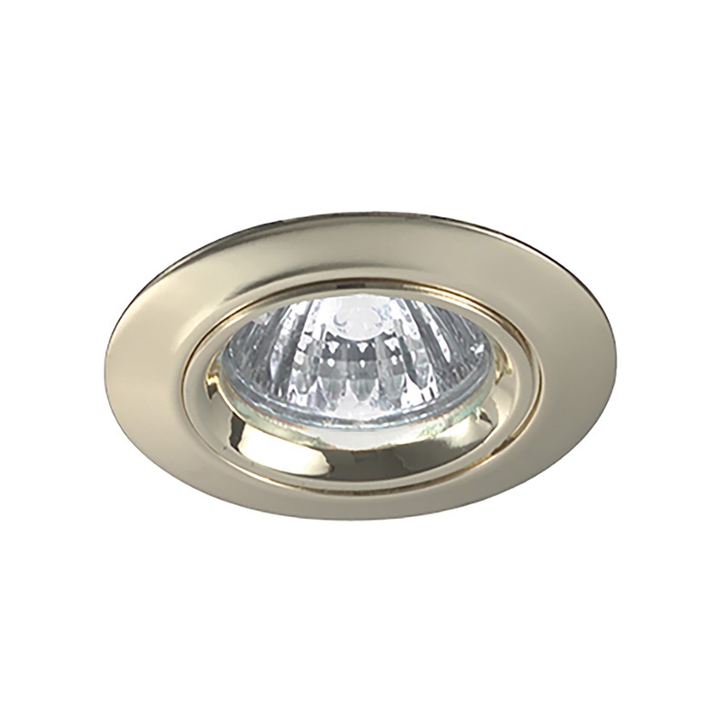 Downlight tondo incasso oro lucido GU10 IP20 illuminazione direzionata interni raffinata