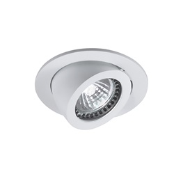 Downlight incasso orientabile 45° bianco GU10 IP20 per illuminazione interna