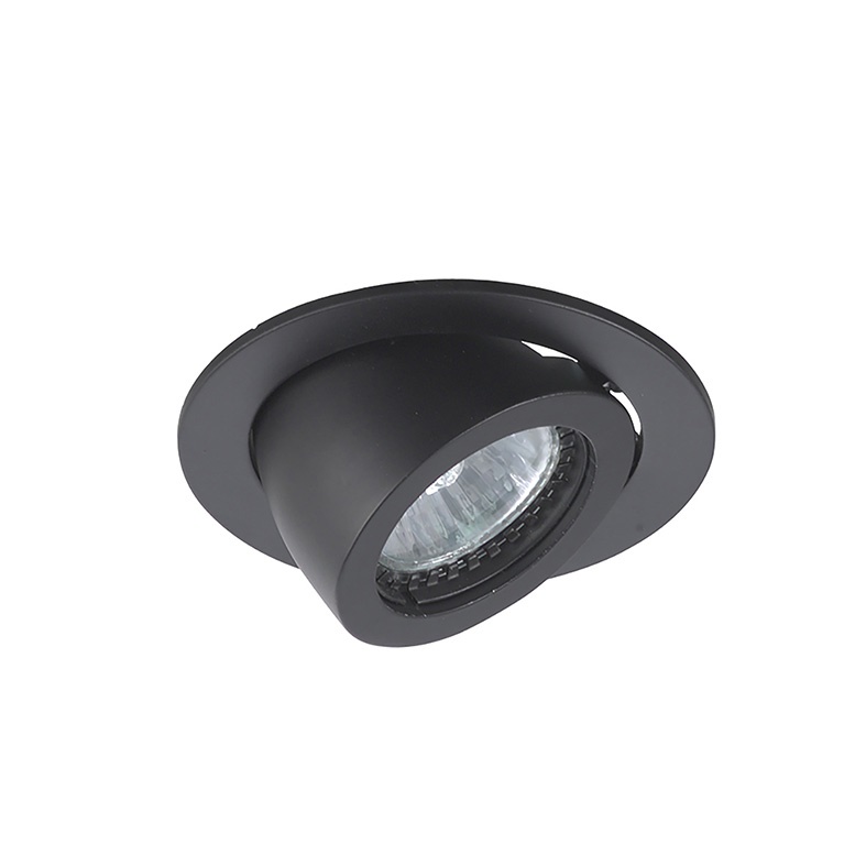 Downlight nero orientabile incasso GU10 IP20 per illuminazione interna moderna