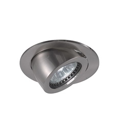 Downlight incasso orientabile 45° nichel opaco GU10 IP20 per interni residenziali e commerciali
