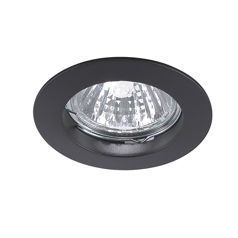 Downlight incasso nero GU5,3 12V metallo IP20 per illuminazione interna funzionale