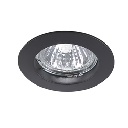 Downlight incasso nero GU5,3 12V metallo IP20 per illuminazione interna funzionale