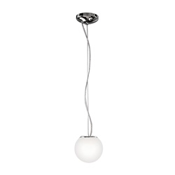 Sospensione bianca vetro satinato E27 16 cm illuminazione interna design moderno