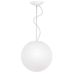 Sospensione lampada vetro satinato bianco E27 40 cm illuminazione interni moderna