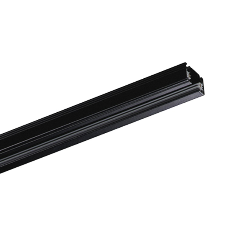 Binario elettrificato monofase nero 2 metri alluminio estruso per illuminazione residenziale e commerciale
