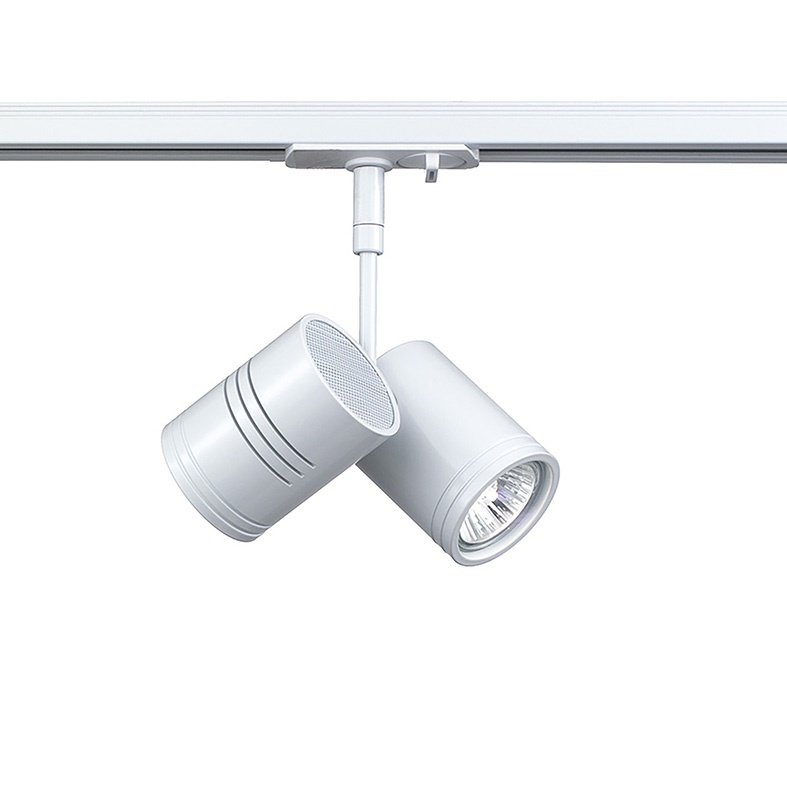 Proiettore doppio orientabile LED GU10 alluminio binario monofase SQUASH interno