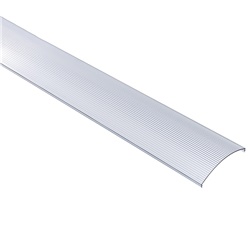 Schermo diffusore trasparente per sistema LED lineare, distribuzione luce uniforme, installazione soffitto e sospensione, alluminio verniciato, uso professionale
