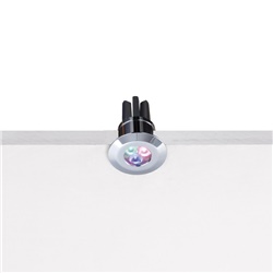 Downlight LED RGB 2W finitura cromo IP44 incasso parete soffitto ambienti interni