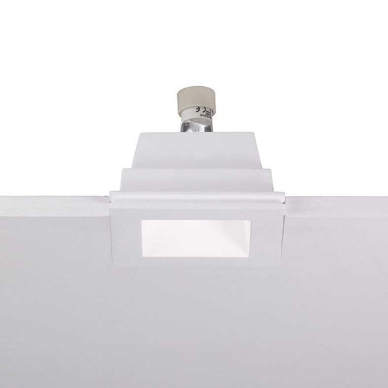 Downlight quadrato gesso rasato incasso GU10 IP20 per illuminazione interna design moderno