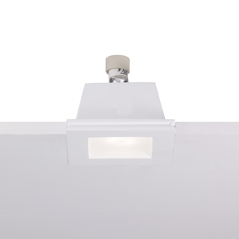 Faretto incasso gesso rasato tondo/quadrato LED GU10 effetto luce diffusa installazioni professionali