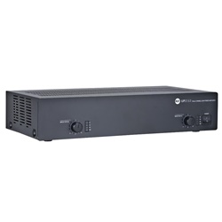 Amplificatore potenza doppio canale 2x160W Classe D, ingressi linea con priorità, uscita bassa impedenza e tensione costante, installazione semplice e compatta, uso professionale elettrico