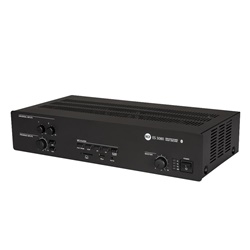Mixer-amplificatore 80W ES 3080 con lettore MP3, Bluetooth, ingressi microfono e linea, uscita bassa impedenza e tensione costante, ideale per installazioni audio professionali e musica d’attesa