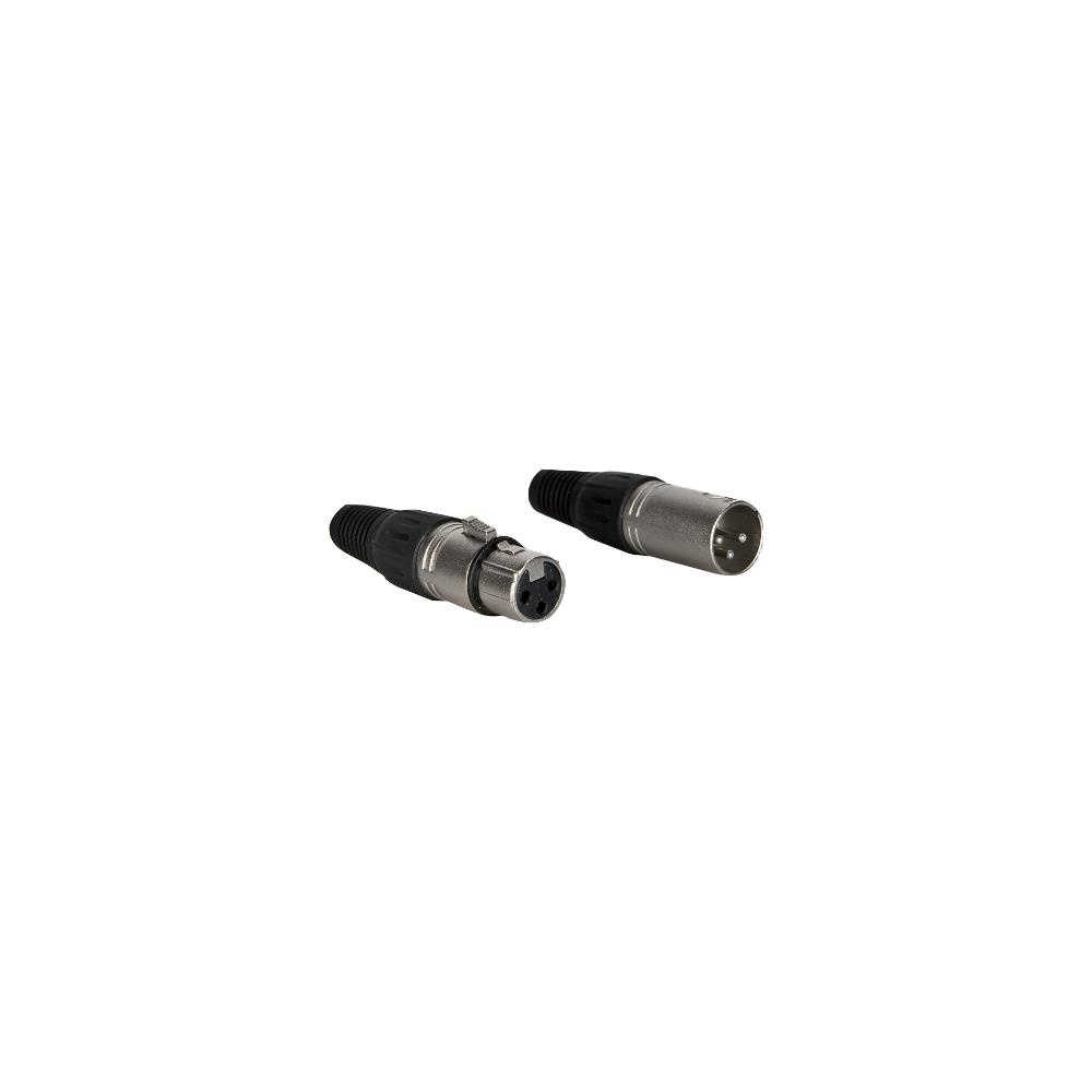 Connettori XLR 3 poli Maschio Femmina Nickel Argento Kit Audio Professionale