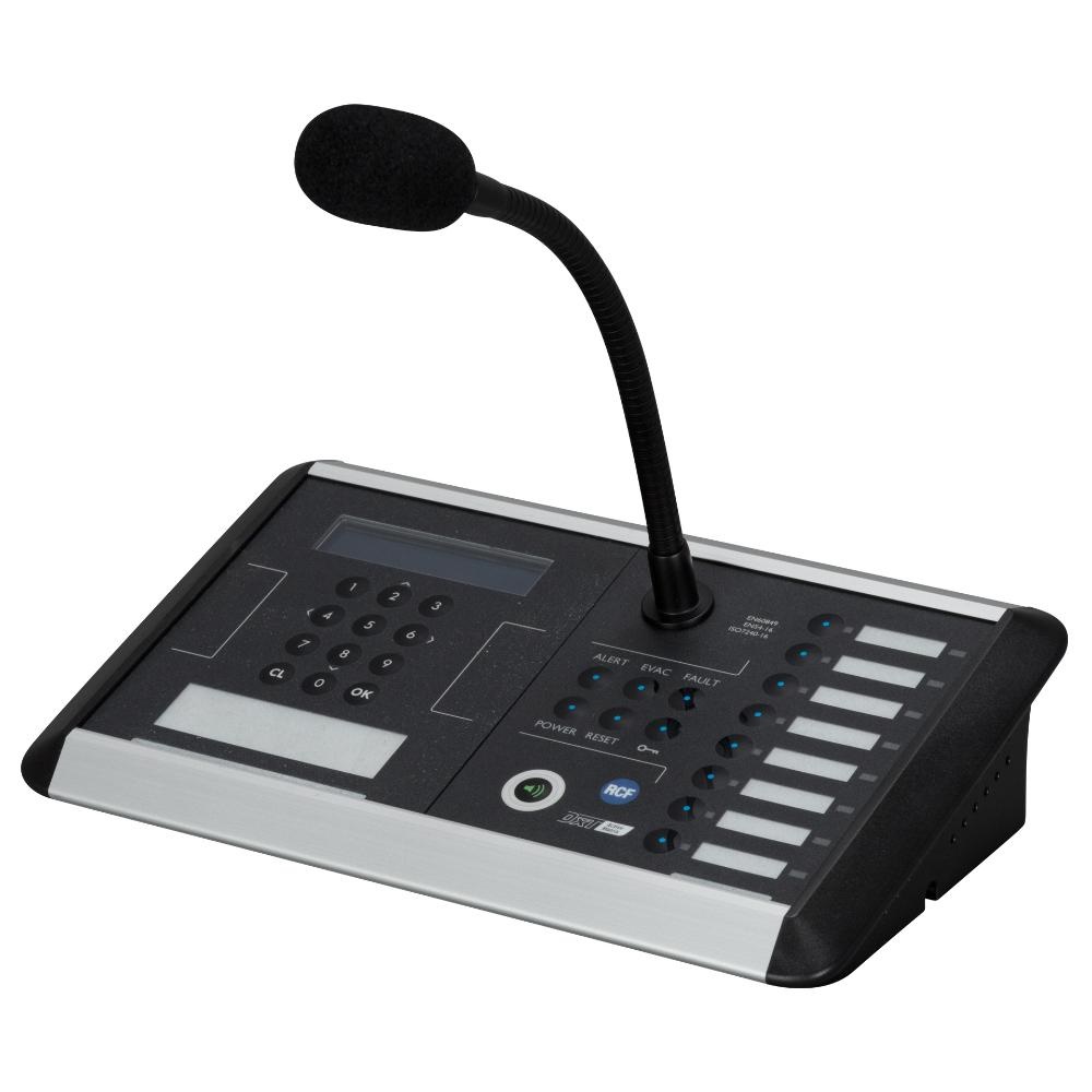 Base microfonica emergenza DXT7000 annunci live e messaggi preregistrati EN54