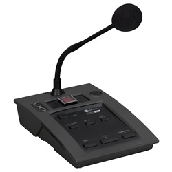 Console microfonica emergenza BM 3804 per sistema allarme vocale DXT 3000, autodiagnostica EN 54-16, collegamento cascata fino a 4 basi, alimentazione master e adattatori 24V